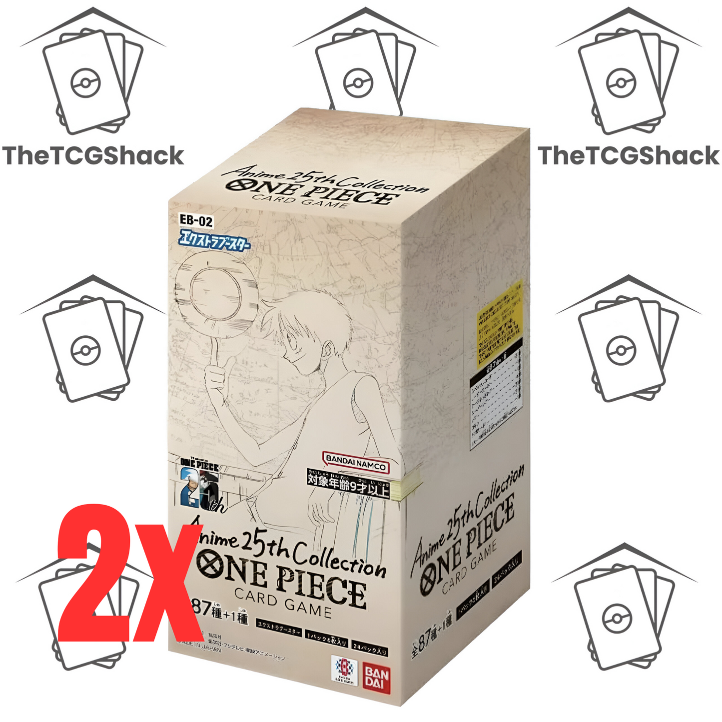 2x Anime 25th Collection Box SEALED EB-02 One Piece Japanese TCG
