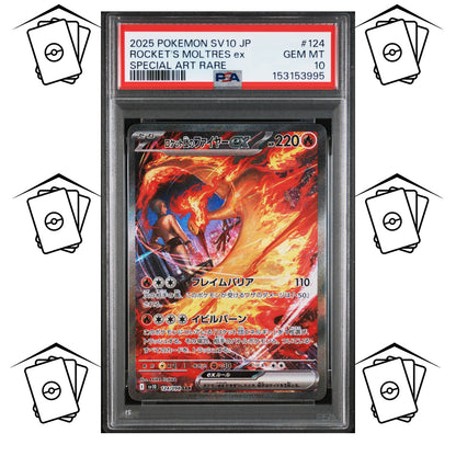 Team Rocket's Moltres 124/098 PSA 10 POKEMON JAPANESE SV10-GLORY OF TEAM ROCKET
