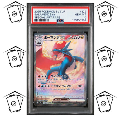 Salamence ex 129/100 PSA 10 POKEMON JAPANESE SV9-BATTLE PARTNERS SAR