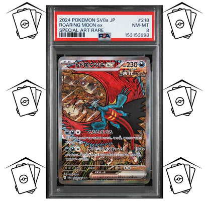 Roaring Moon 218/187 PSA 8 POKEMON JAPANESE SV8a-TERASTAL FESTIVAL SAR
