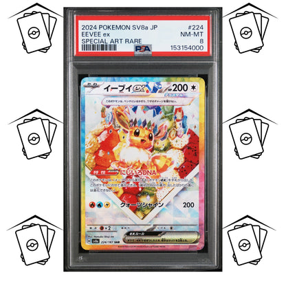 Eevee 224/187 PSA 8 POKEMON JAPANESE SV8a-TERASTAL FESTIVAL SAR