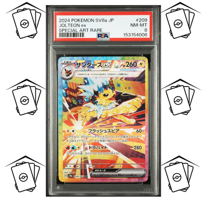 Jolteon 209/187 PSA 8 POKEMON JAPANESE SV8a-TERASTAL FESTIVAL SAR