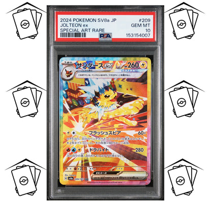 Jolteon 209/187 PSA 10 POKEMON JAPANESE SV8a-TERASTAL FESTIVAL SAR