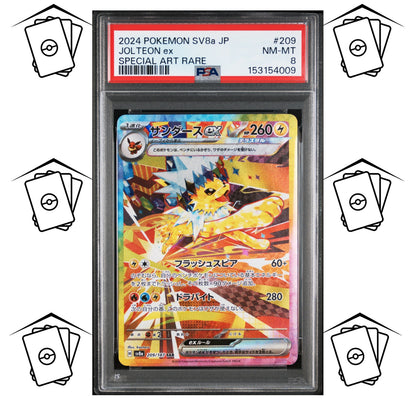Jolteon 209/187 PSA 8 POKEMON JAPANESE SV8a-TERASTAL FESTIVAL SAR