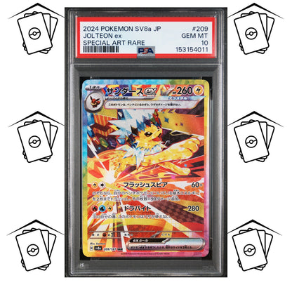 Jolteon 209/187 PSA 10 POKEMON JAPANESE SV8a-TERASTAL FESTIVAL SAR