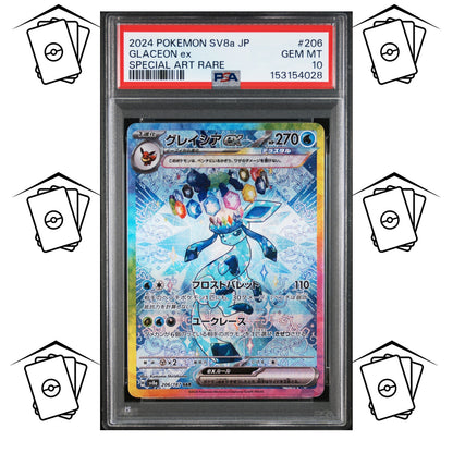Glaceon 206/187 PSA 10 POKEMON JAPANESE SV8a-TERASTAL FESTIVAL SAR