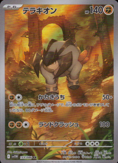 Terrakion Fighting AR Holo Booster Pack" Whitef Rare" 133/086 Condition A