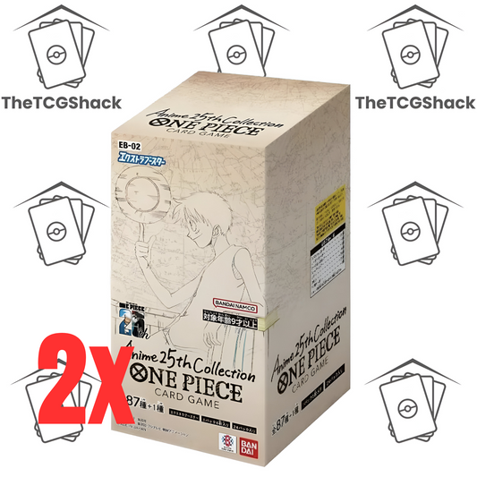 2x Anime 25th Collection Box SEALED EB-02 One Piece Japanese TCG