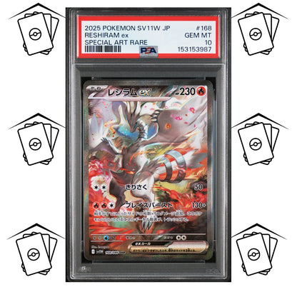 Reshiram 168/086 PSA 10 POKEMON JAPANESE SV11W-WHITE FLARE SAR
