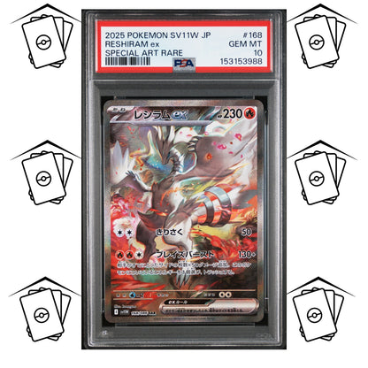 Reshiram 168/086 PSA 10 POKEMON JAPANESE SV11W-WHITE FLARE SAR